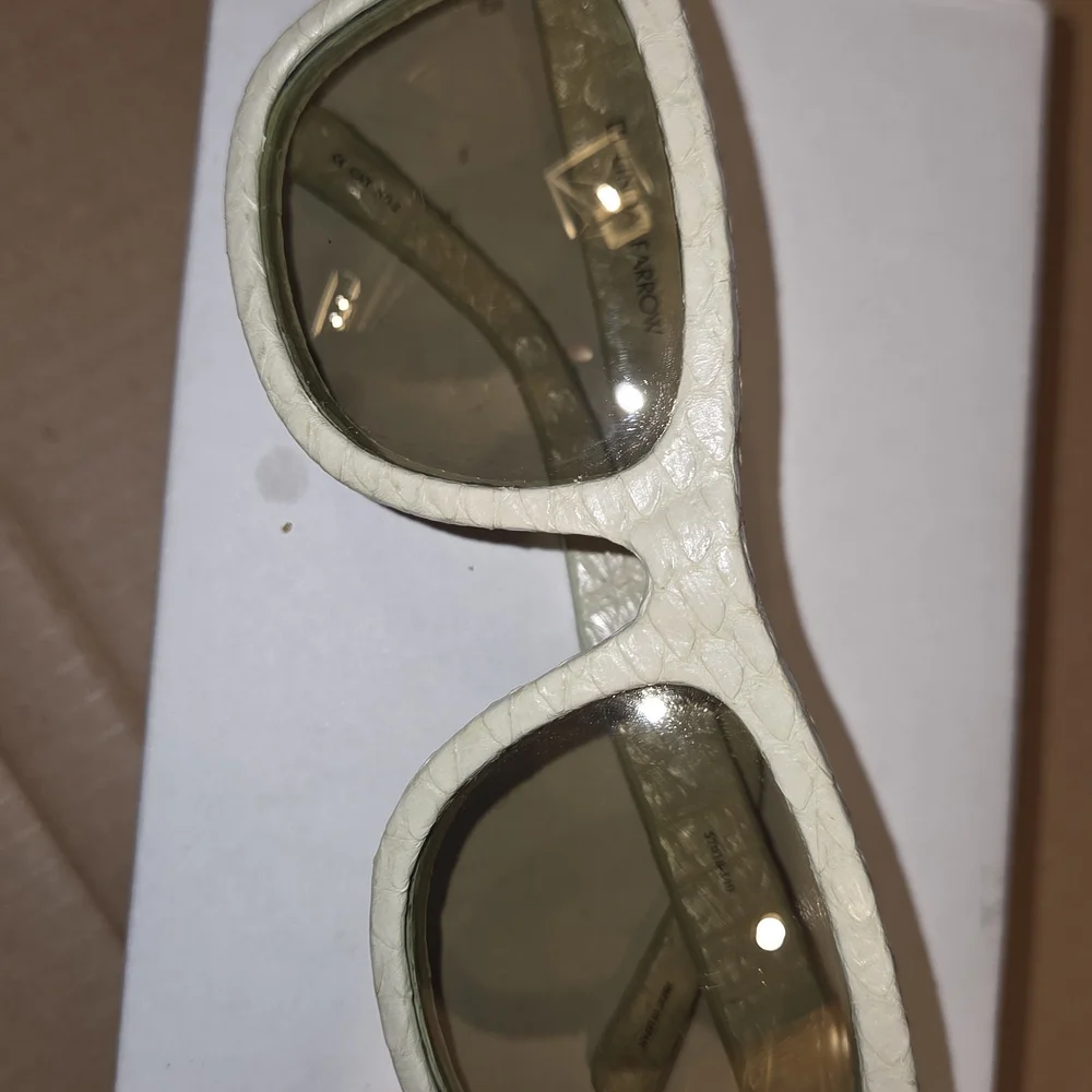 Linda Farrow Python Sunglasses Women's Light Greenish Frame Authentic Designer - Picture 4 of 16